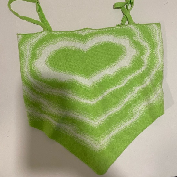 Boutique Heart Print Knit Crop Top - Harry Styles Inspired - Picture 1 of 2